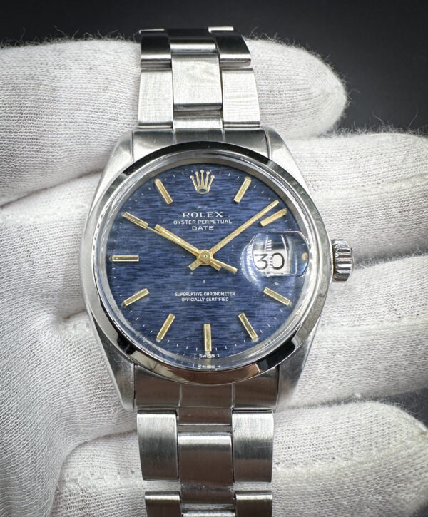 Rolex Oyster Perpetual Date Ref. 1500 with Blue Mosaic Dial