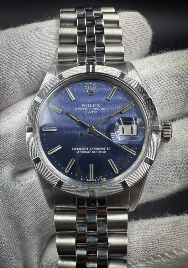 1972 Rolex Oyster Perpetual 1501 Blue Dial with Jubilee Bracelet.