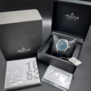 Like-New Alpina Startimer Heritage Pilot AL-525NBG4SH6 in a 44mm stainless steel case