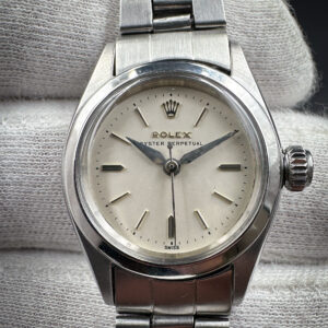 Vintage Ladies Rolex Oyster Perpetual 6618 Cream Dial 25mm Steel Cal. 1130