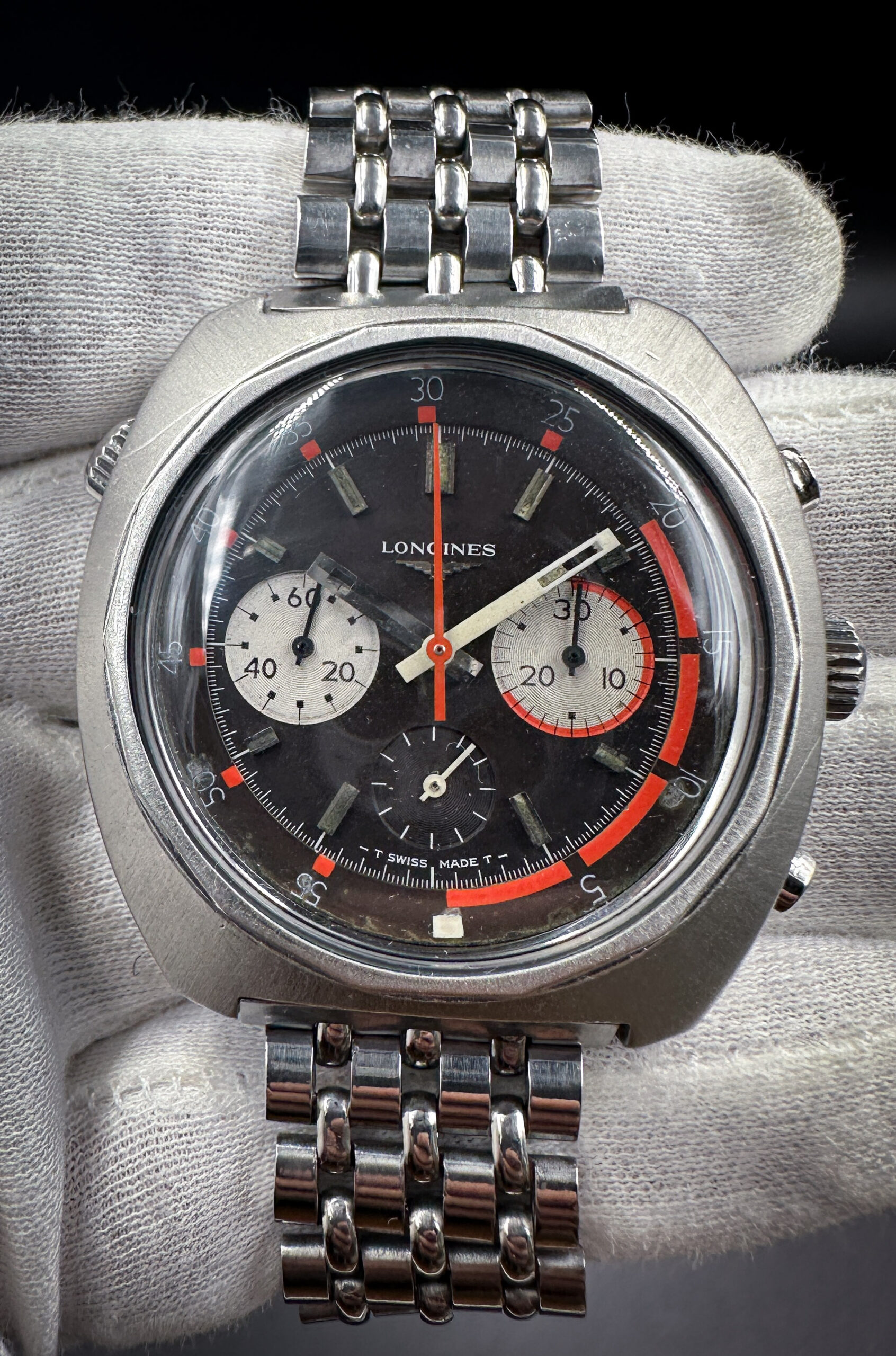 1969 Longines Diving Chronograph 8224-3 Valjoux 726 w/ "Bambi" Bracelet