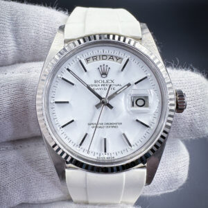 Vintage 1967 Rolex President Day-Date 1803 White Gold Automatic Watch