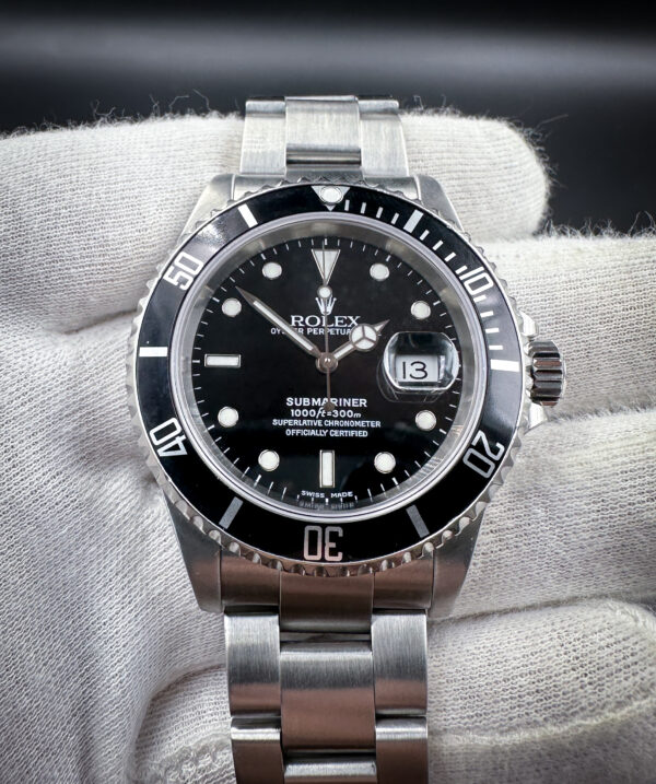 2001 Rolex Submariner Date 16610 40mm Automatic w/ Full Kit, Punched Card, & Tag