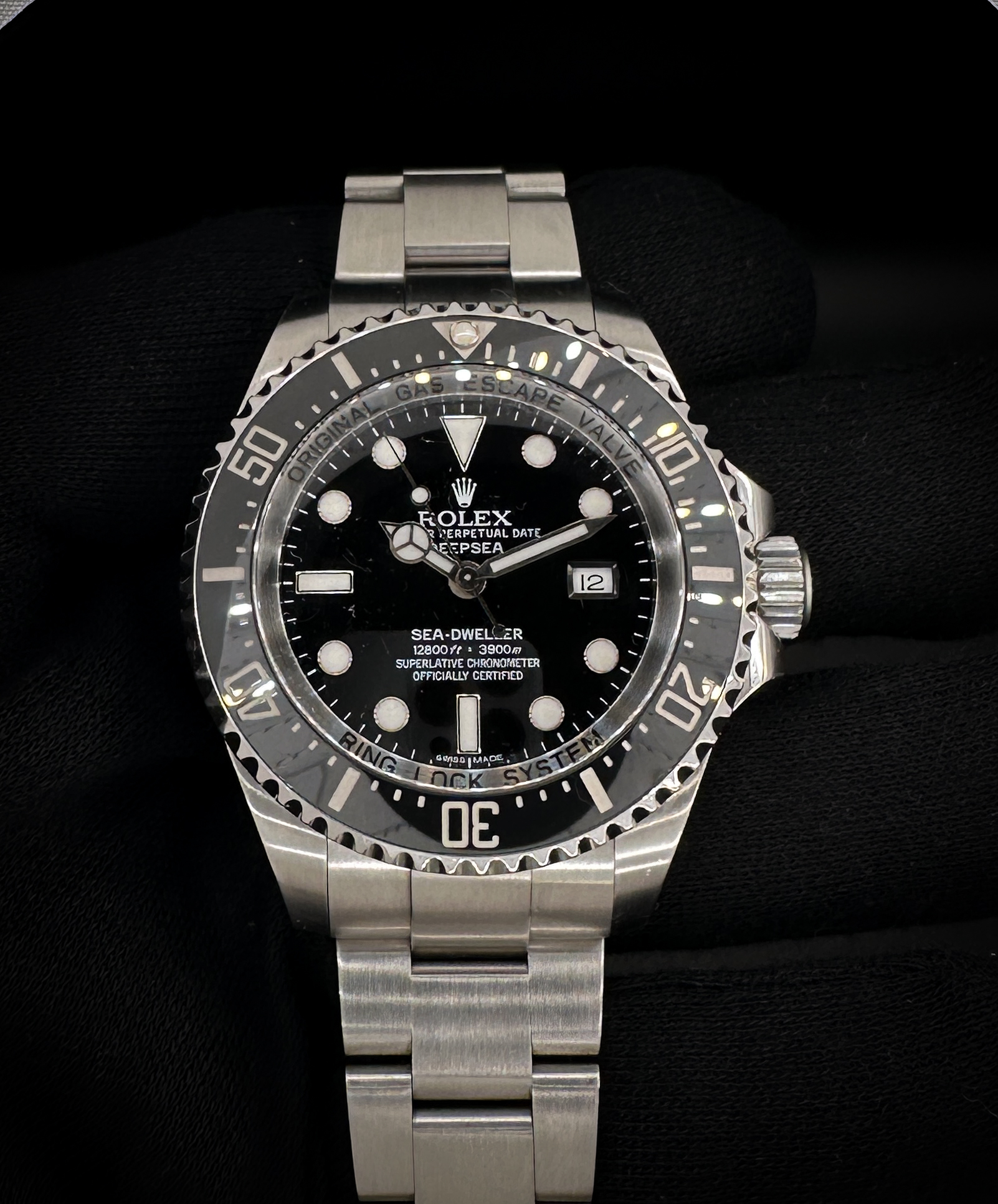 Rolex Sea-Dweller Deepsea 166110 in a 44mm stainless steel case, featuring the Rolex 3135 automatic movement. This Rolex completed service 09/25, Includes: Outer box, inner case; Deepsea Booklet, leatherette wallet; warranty card; and all links. Case Serial Number: G469XXX