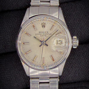 Offered here is the vintage Rolex Oyster Perpetual Date reference 6516, a classic mid-century ladies model dating to 1957 and showcasing the timeless design language of early Rolex automatic watches. This “Date” configuration features the signature date display, adding practical functionality to its refined and compact design—an excellent option for collectors seeking an elegant and wearable vintage Rolex. Case Serial Number: 2448XXX Accuracy: +/-2 SPD / 295 amplitude / 0.2ms beat error