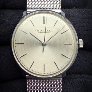 1960's IWC Schaffhausen Pre-Portofino Ref. R-1210 in a 34mm stainless steel case, featuring the IWC calibre 403 hand-wound movement. This IWC has been tested in wonderful working condition and is ready for wear.  Accuracy Testing: +5 SPD / 260 Amplitude / .2ms Beat Error Case Serial Number: 1681709 Movement Serial Number: 2129402