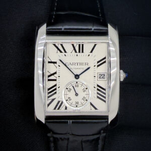 Cartier MC Tank Large Ref. 3589 in a 34x44mm stainless steel case, powered by the Cartier 1904-PS Automatic movement. This Cartier has been tested in excellent working order and is ready for daily wear or to be added to a collection. Caseback Serial Number: 13067XXX