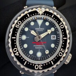 New, Unworn, Seiko Tuna Professional 55th Anniversary SLA041J1, limited edition #456/1100. This watch includes the outer sleeves, case; seals, hang-tags, instruction booklet; receipts; and warranty card dated 06-26-24.